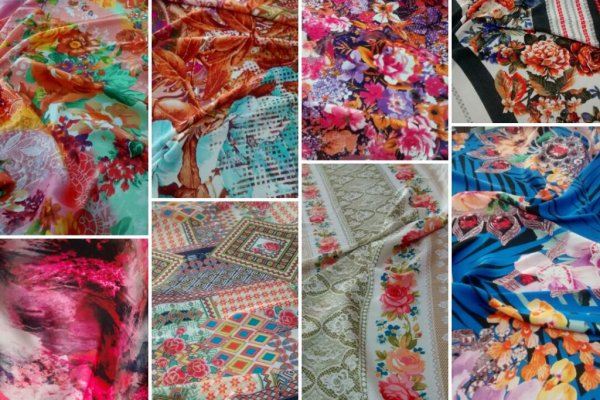 Foto Cetins estampados com toque de seda 