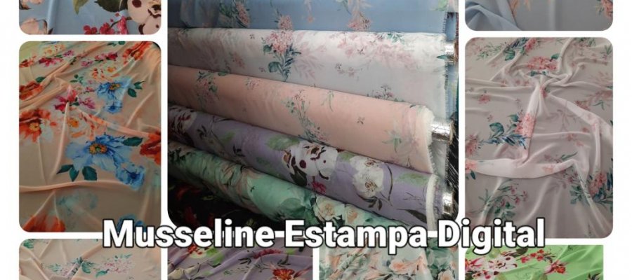 NOVIDADE - MUSSELINES ESTAMPA DIGITAL!! - Moda Bella Tecidos e Lojas Ravera