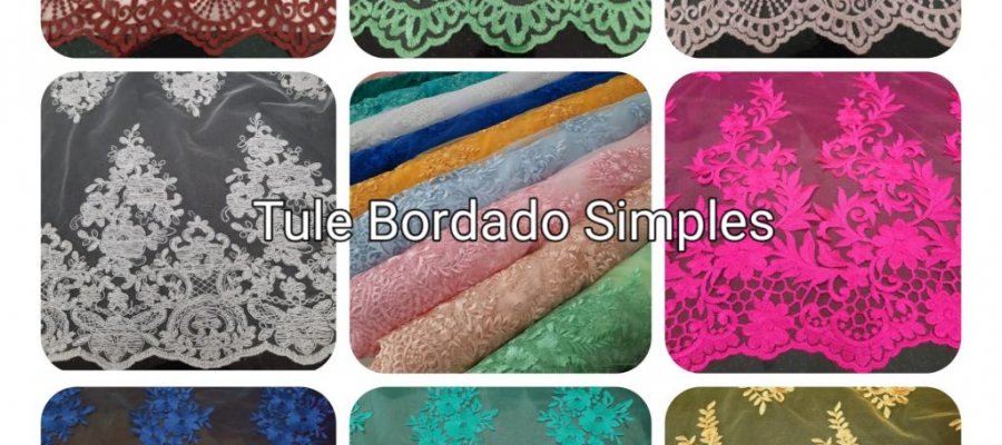 NOVIDADE - TULE BORDADO SIMPLES!! - Moda Bella Tecidos e Lojas Ravera