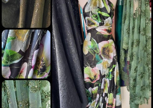 VARIEDADE - TECIDOS TONS PRETO-VERDE - NOVIDADES E VARIEDADES