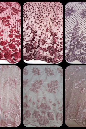 NOVIDADES - TULES BORDADOS SIMPLES - RENDAS - Tules - Tules Bordados e Rebordados em Pedrarias - Mariscot - Guipir -