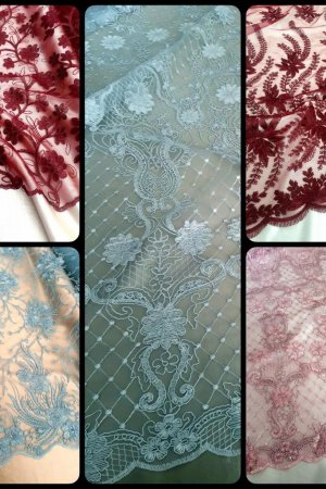 TULE BORDADO COM SOUTACHE!!! - RENDAS - Tules - Tules Bordados e Rebordados em Pedrarias - Mariscot - Guipir -