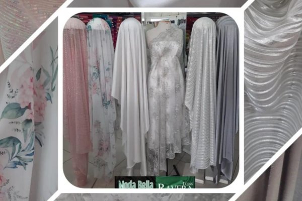 Foto VARIEDADE TECIDOS FINOS - TONS DE BRANCO - ROSÊ - PRATA!!!