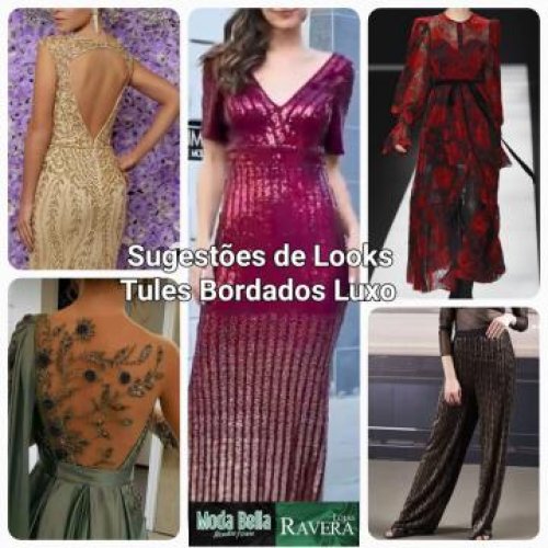 NOVIDADE - TULES BORDADOS LINHA LUXO!!! - Moda Bella Tecidos e Lojas Ravera - 2 - 5142