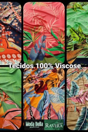 NOVIDADE - TECIDOS 100% VISCOSE ESTAMPAS GRANDES!!! - VISCOSES