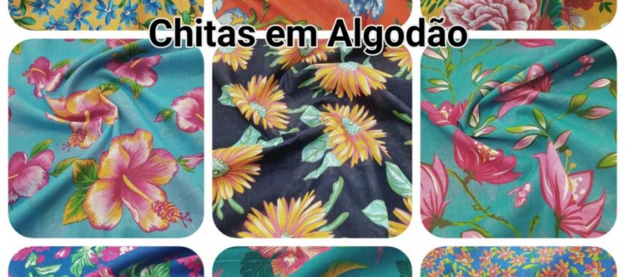 NOVIDADE TECIDOS - CHITAS DE  ALGODÃO!!! - Moda Bella Tecidos e Lojas Ravera
