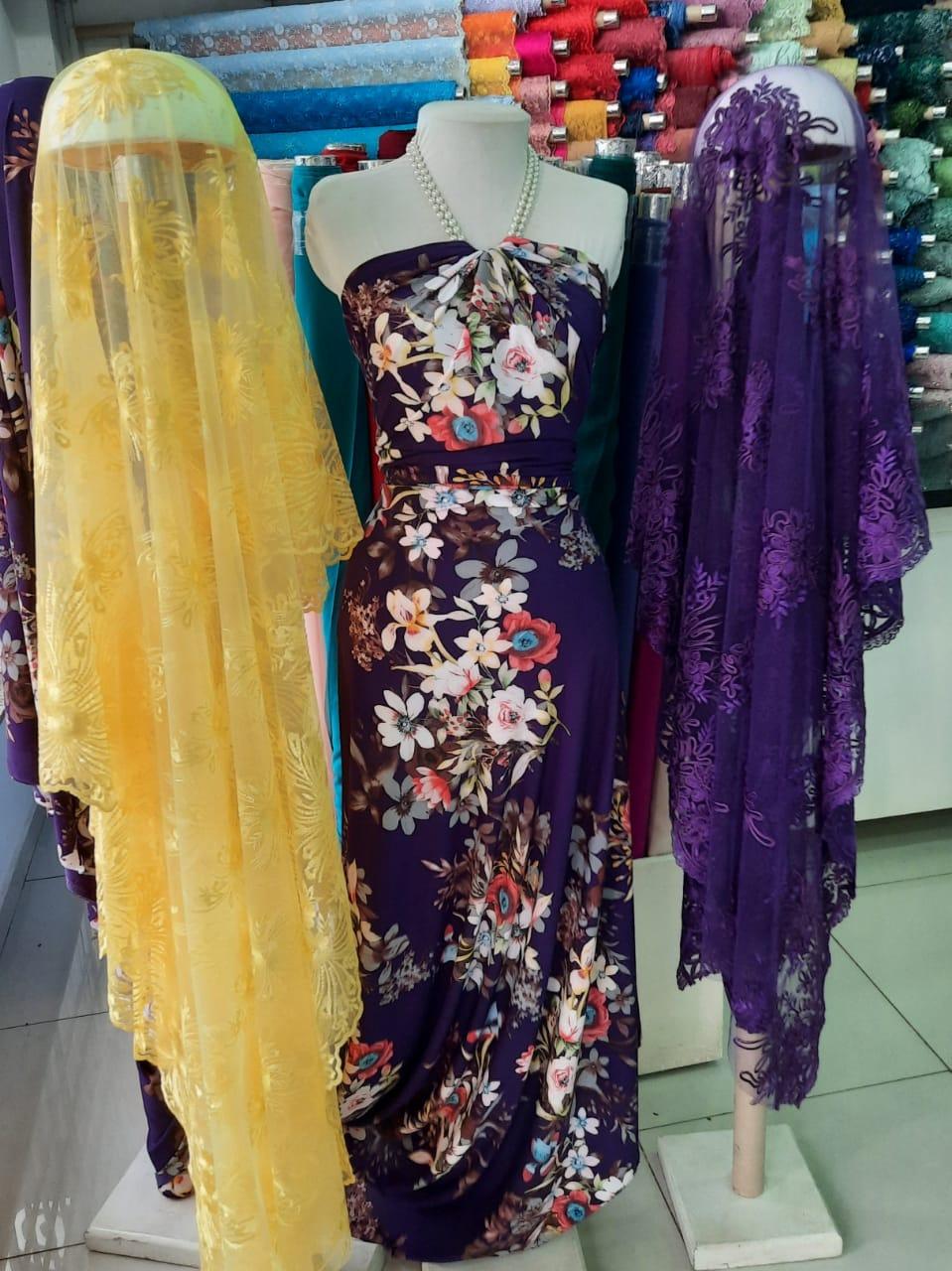 VARIEDADE  ROXO-AMARELO - ModaBella Tecidos-RAVERA sempre com uma grande variedade de tecidos em vários padrões de cores e estampas e sempre atualizados com as últimas tendências da MODA. - Moda Bella Tecidos e Lojas Ravera