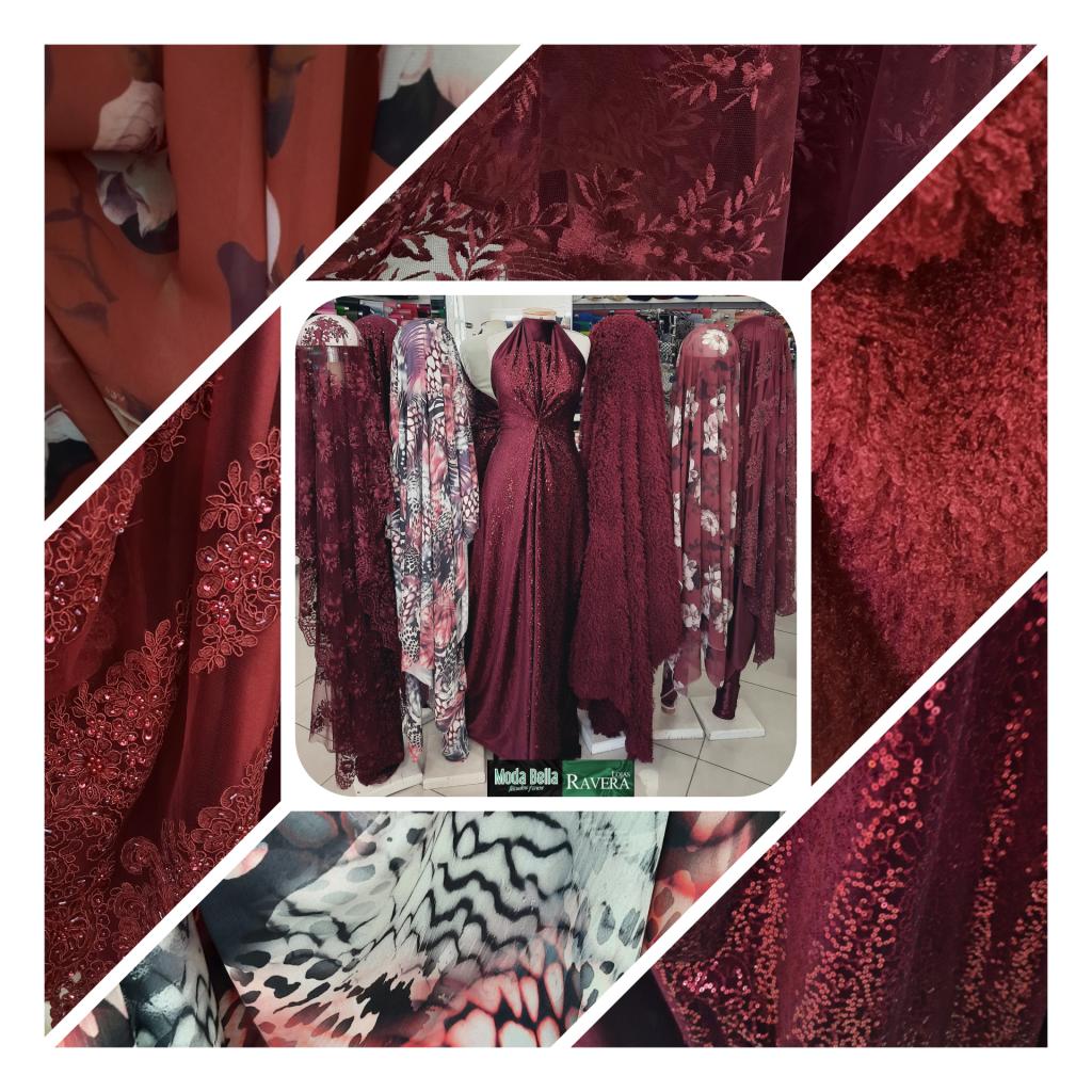 VARIEDADE TECIDOS FINOS - TONS MARSALA!!! - Moda Bella Tecidos e Lojas Ravera